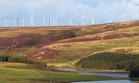 Wind turbines above Whiteadder reservoir, Lammermuir Hills, Scotland